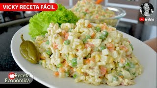 ENSALADA DE CODITOS CON POLLO | #VickyRecetaFacil