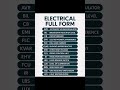 Electrical Full form #electrical #accircuits #powersupply #electrician #electricalindia #electric