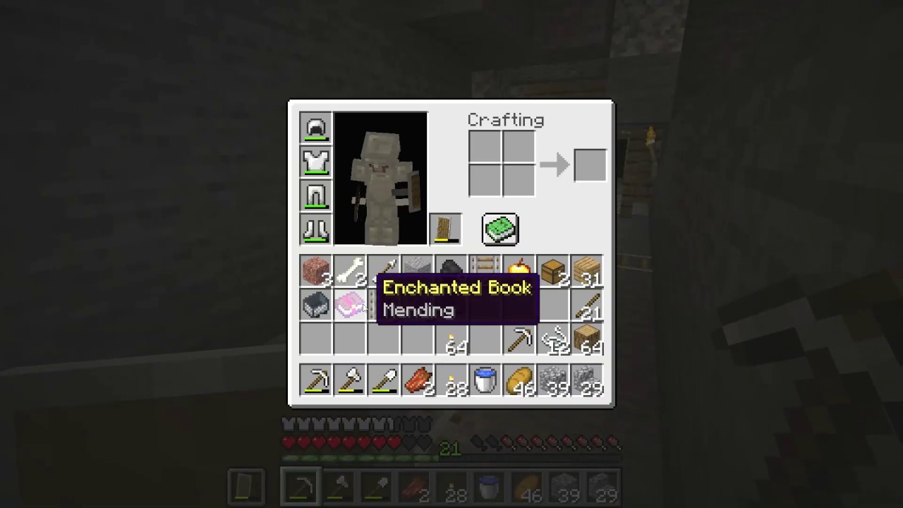 Enchanted Book Mending random drop - Minecraft - YouTube