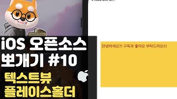 취준생을 위한 아이폰 앱개발 오픈소스 텍스트뷰 플레이스홀더 fundamental ios Tutorial (2020) - ios textview placeholder