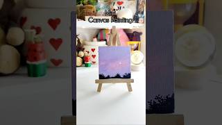 Mini Canvas Painting 💡❤️ #shorts #mini #canvas #art