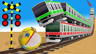 【踏切アニメ】あぶない電車 TRAIN Vs THOMAS AND FRIENDS🚦 Fumikiri 3D Railroad Crossing Animation #Train