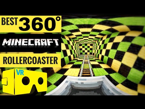 ⭐ Best Minecraft rollercoaster 360 VR Video | 4K Virtual Reality Experience #360videos #3DVR360VIDEO