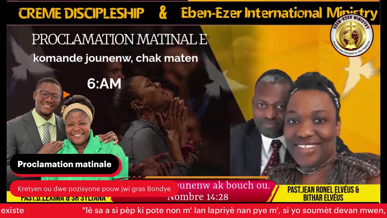 Proclamation matinale Mercredi 25 Février 2026