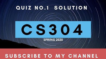 CS304 QUIZ NO.1||Spring 2020||Virtual University