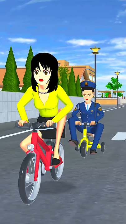 Mama tidak tahu cara mengendarai sepeda🤣#sakuraschoolsimulator #shortvideos #video #video #viral