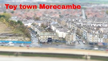 Morecambe as a toy town with tilt shift using Davinci Resolve