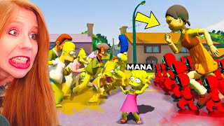 INVADINDO O MUNDO DOS SIMPSONS COM A BONECA MALVADA DO ROUND 6!!! Squid Game (GTA V)