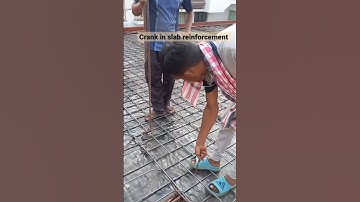 Crank in slab reinforcement || #crankbar #slab #shorts