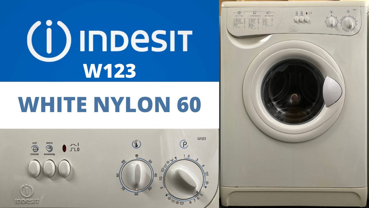 Indesit Evolution W123 Washing Machine [5] White Nylon 60 YouTube