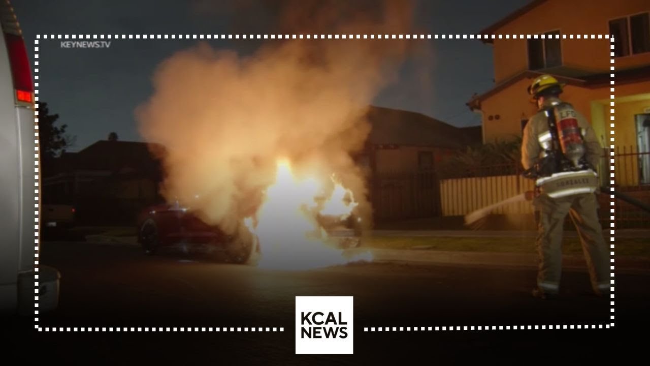 Authorities search for arson suspect in South LA - YouTube