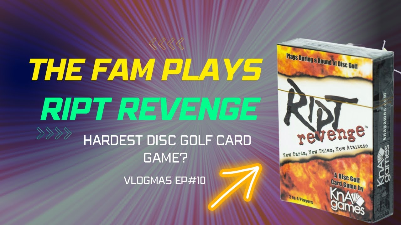 Ript Revenge Disc Golf Card Game , Fun Disc Golf Game , Plays During a  Round of Disc Golf , Play for Skins or for Strokes , 2-4 Players , Pack of  52 Cards 