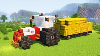 How To Build A Realistic Tractor In Minecraft Easy Survival Tutorial