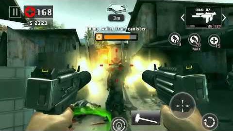 Dead trigger 2 dual Uzi & spagin with hammer level 58 gameplay TDU 55+