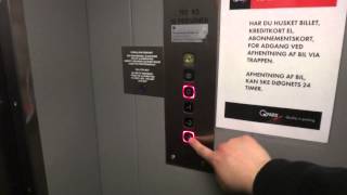 Old Kone Mod. Inground Hydraulic Elevator Israels Plads Parking Garage, Copenhagen, Denmark.