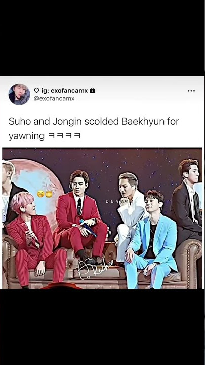 [EXO] Baekhyun yawning during performance #baekhyun #exo #kai #suho