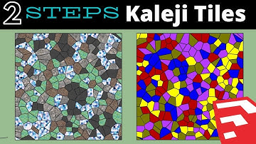 Kaleji Tiles in Just 2 simple steps - Random Color - SketchUp