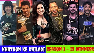 Khatron Ke Khiladi Season 1 - 13 All Winner And Runner Up. Dino Jame, Tushar Kalia, Arjun Bijlani