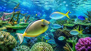 Coral Reef Aquarium 🐠 Relaxing Ocean Fish for Deep Sleep, Study &amp; Meditation (3 HOURS)