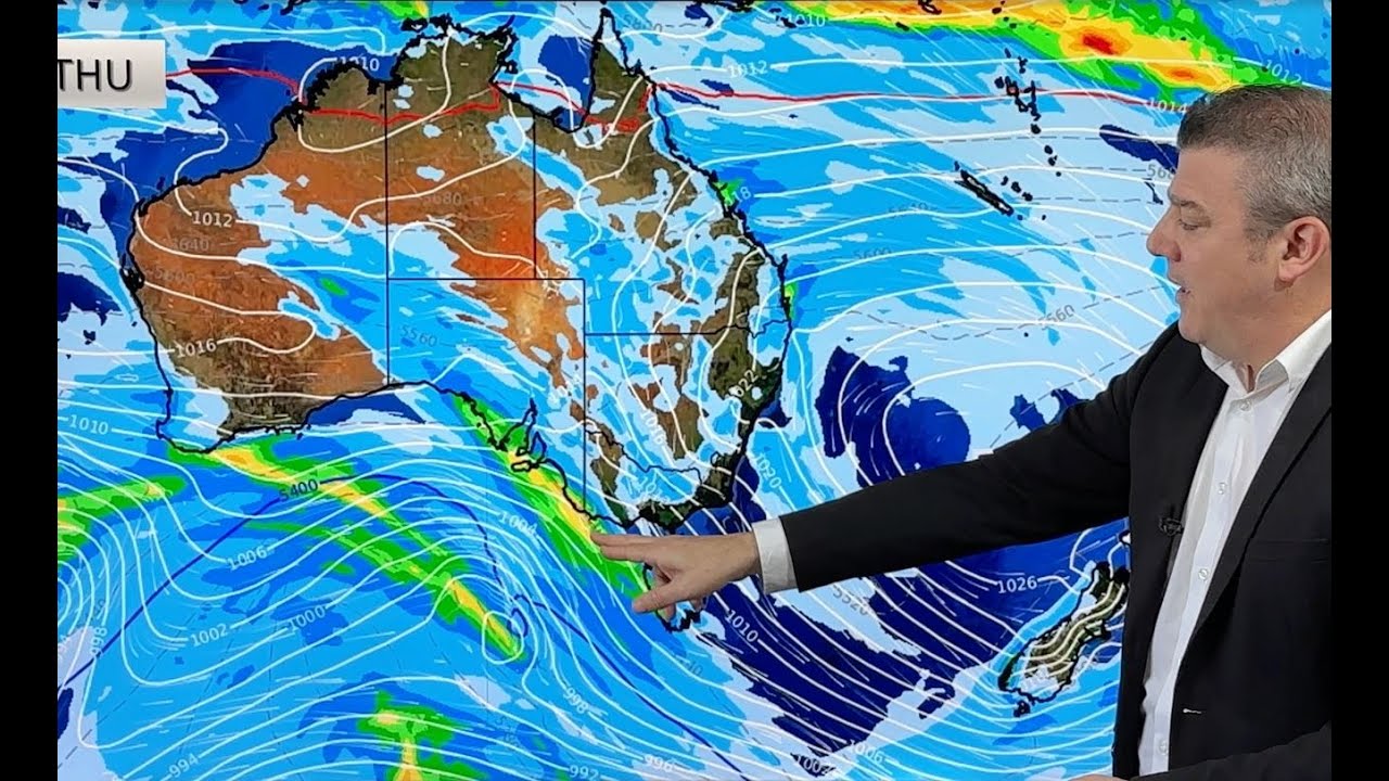Aussie 7 Day: Wet weather and westerlies to replace high pressure - YouTube