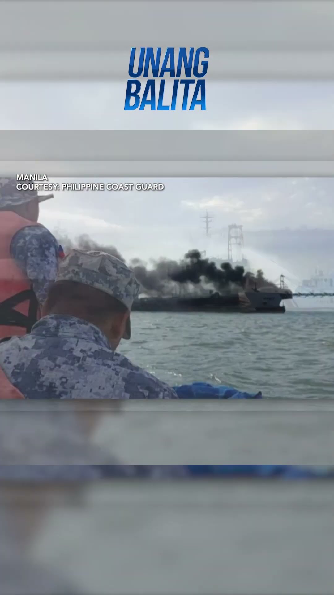 Dredger vessel sa Manila Bay, nasunog #shorts | Unang Balita