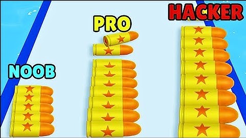 Noob Vs Pro Vs Hacker in Bullet Stack 3D | Gameplay