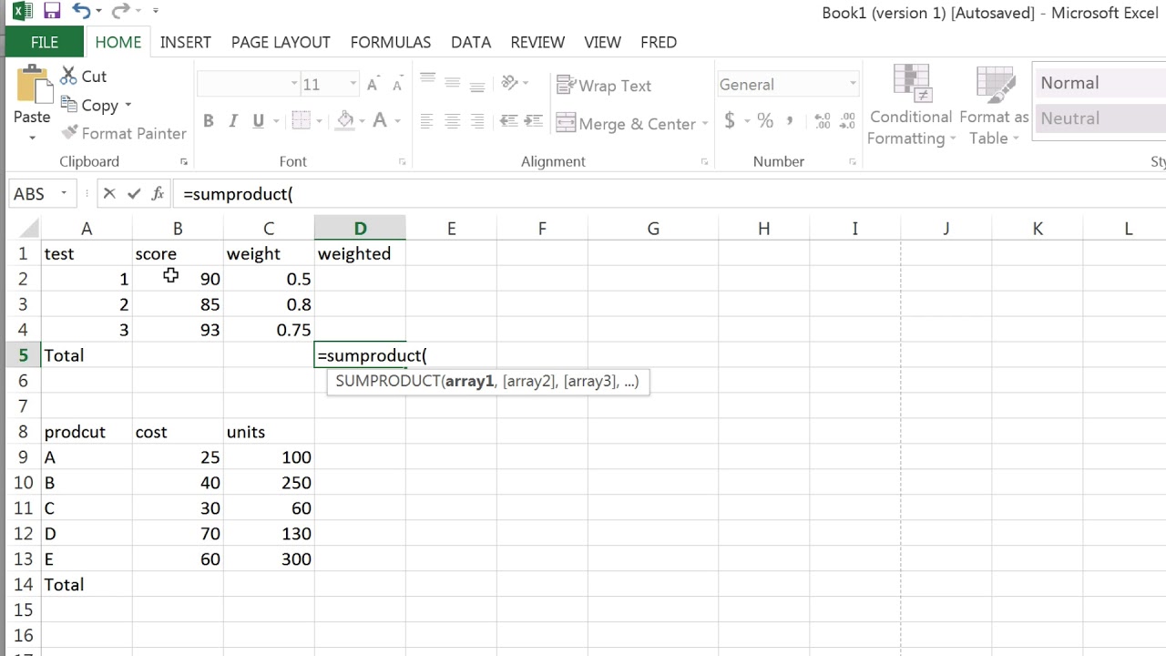06 A Common Multi Column Summation Done Very Quickly YouTube