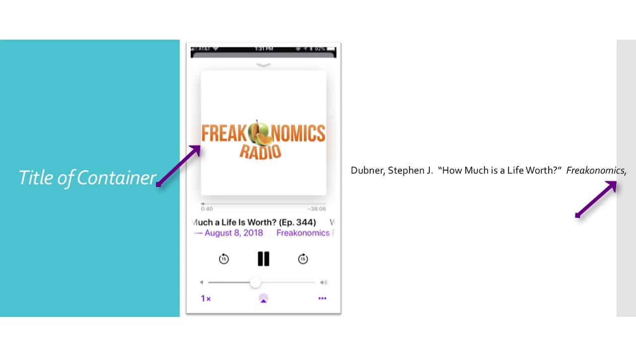 MLA 8th Edition Podcast Citation YouTube