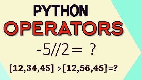 Python 3 8 Operators - Arithmetic and Comparison operator - Python for  absolute beginner