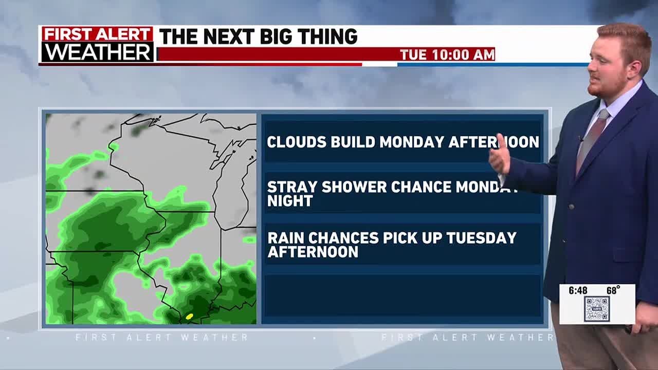 A pleasant Sunday ahead with rain chances increasing next week - YouTube