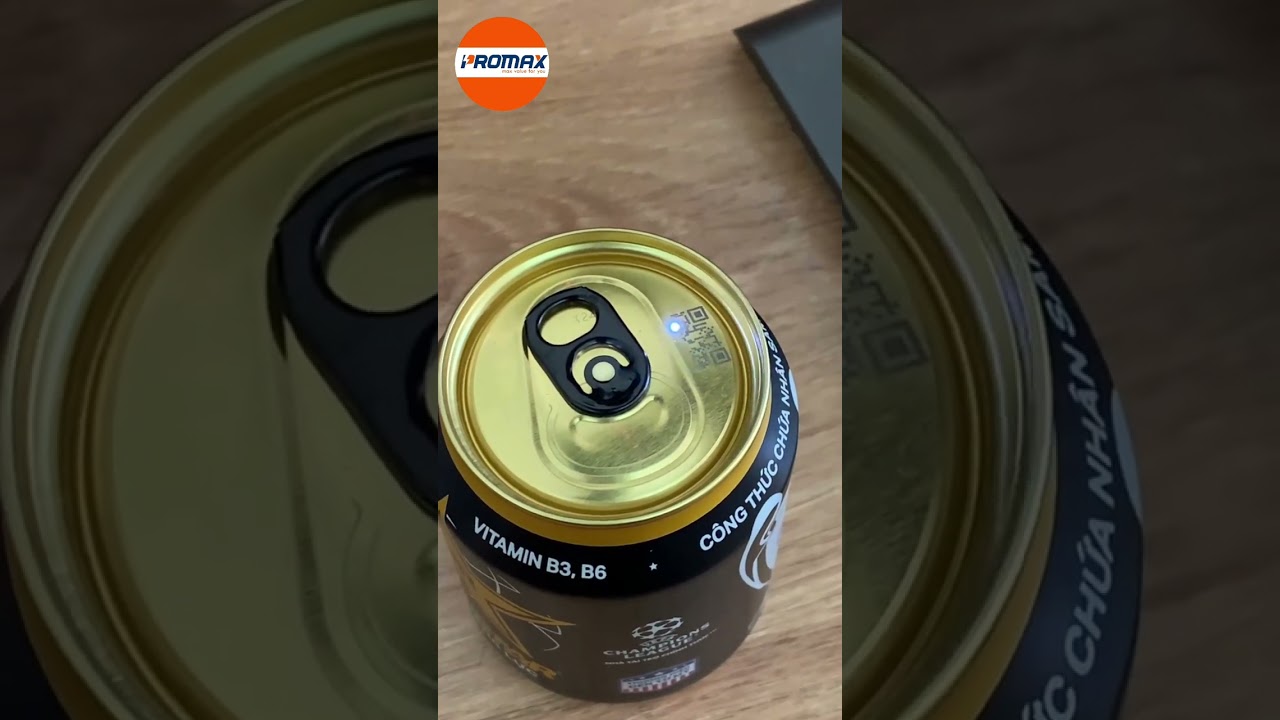 Test máy khắc laser fiber mini Aturos Z5 trên nắp lon [Promaxshop.vn]