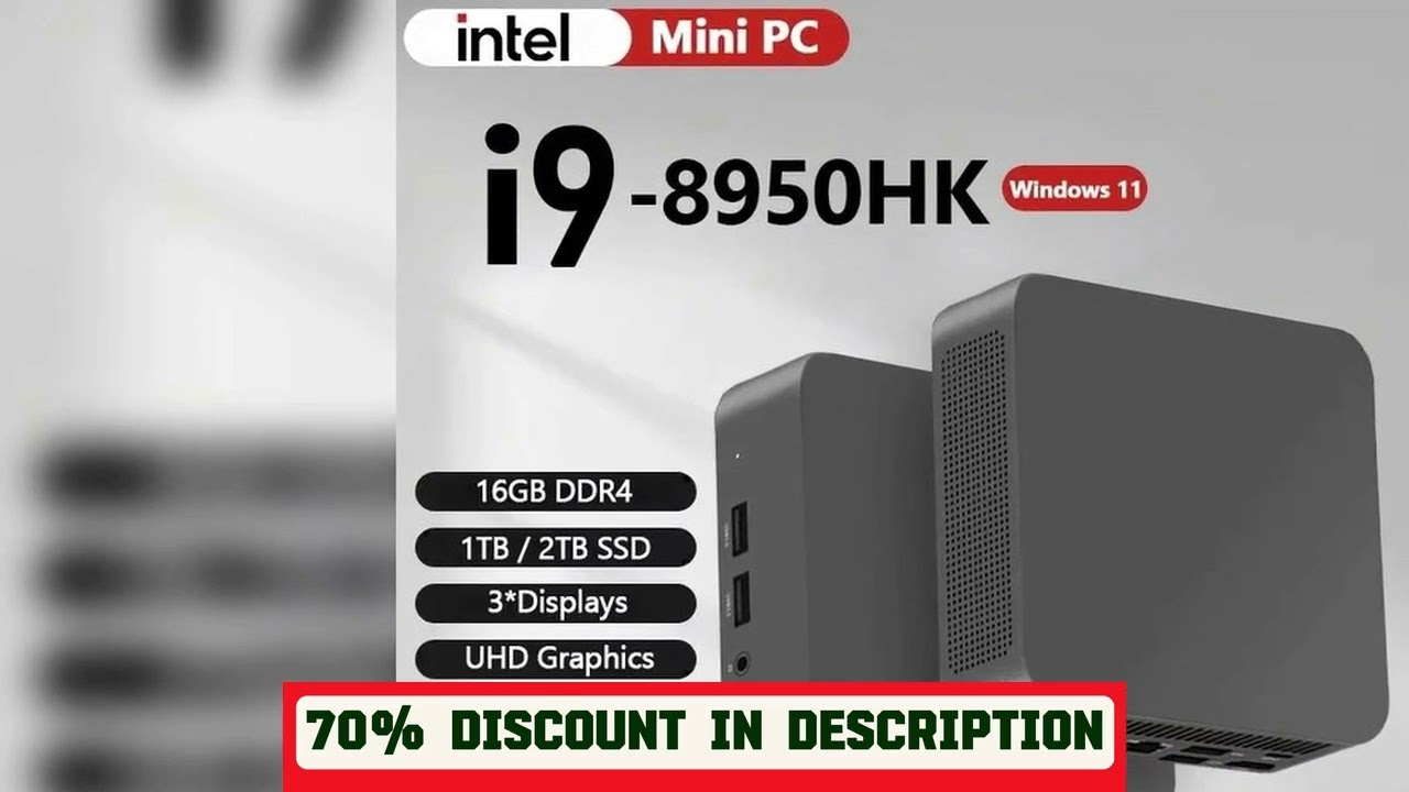 A must-have product! Mini Gaming PC Desktop Windows 11 Pro Intel Core i9 8950HK Mini PC 16GB DDR4
