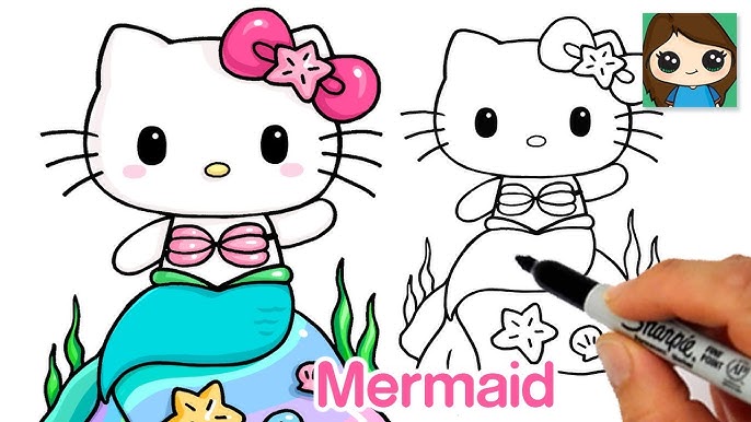 How to Draw Princess Hello Kitty 👑 