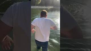 Owner Retrieves Stuck Dog Gone For Swim In Lake - 1495099