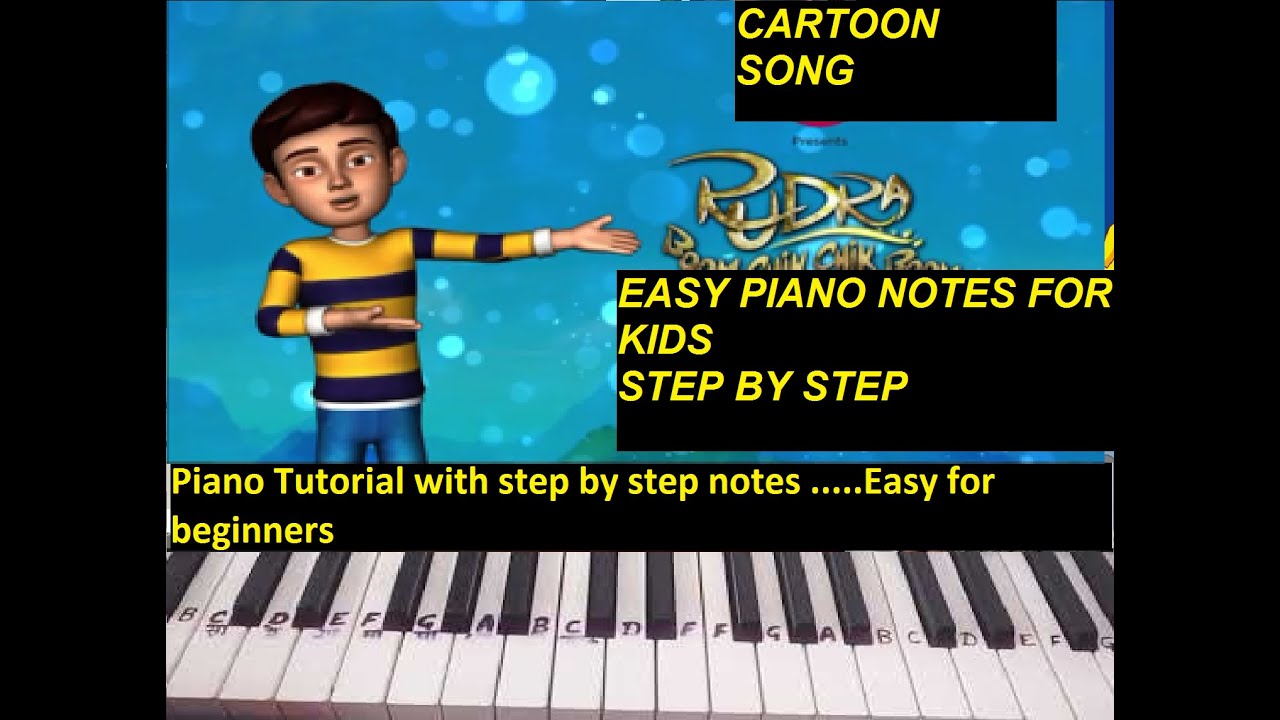 Rudra cartoon song on piano||Boom chik chik boom on piano - YouTube