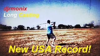 New USA Distance Casting Record! - 867feet, 5 1/4oz, 150g. 264 metres!
