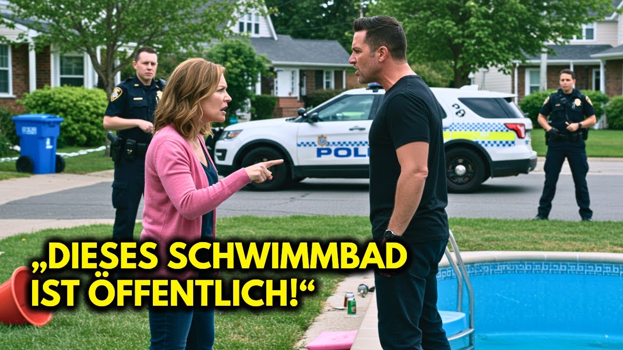 HOA-Karen wollte meinen Pool für ihre Party — ich ließ ihn LEER und sie rief die POLIZEI!
