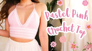 Pastel Pink Crochet Top // Crochet Top Tutorial