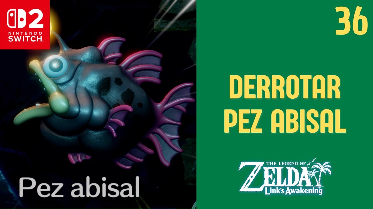 DERROTAR A PEZ ABISAL, JEFE TUNEL ABISAL | Zelda Link's Awakening - Guia Español