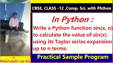 Write a Python program of sin(x, n) using its Taylor series expansion up to n terms.