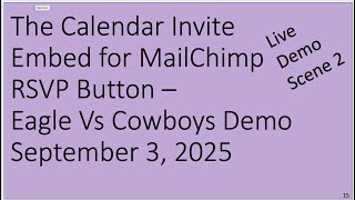 MailChimp RSVP Button - Part 2