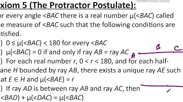 MATH335 Content - Protractor Postulate