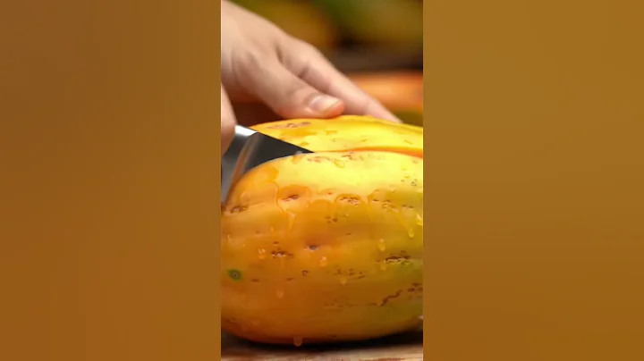 ✂️ Satisfying Papaya Cutting ASMR 🥭 | Relaxing Fruit Sounds #asmr #fruit #satisfying