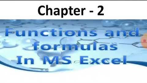 Class 7th | Computer | Chapter 2 | Formulas in Excel Part  2