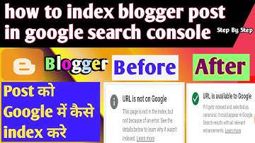 how to index blogger post in google search console | blogger post index