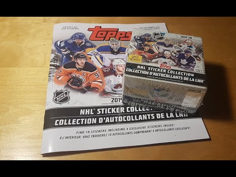 Topps 2019 2020 EXCLUSIVE NHL Hockey HUGE Factory Sealed 50 Pack Sticker  Box with 250 Brand New Stickers45 