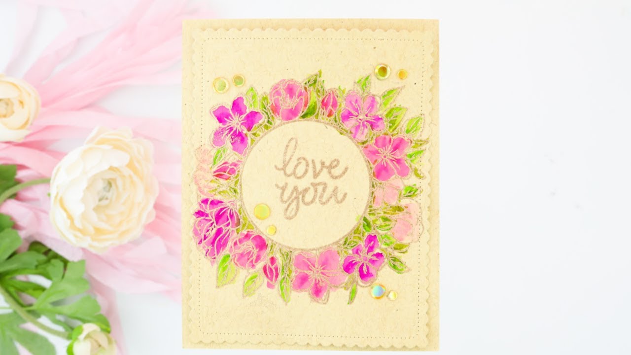 Watercolor on Kraft Cardstock Easy Card making YouTube