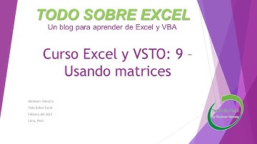 Curso Excel y VSTO: 9 – Usando matrices