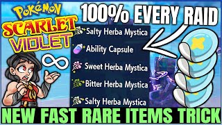 New INFINITE EASY FAST Herba Mystica & Ability Patch & Rare Items Trick  Pokemon Scarlet Violet!