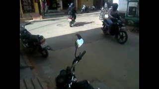 Sparrow fighting its own image in the mirror !!